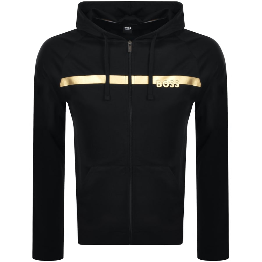 Boss Authentic Full Zip Hoodie Black Gold XXL